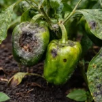 how to treat blight on bell with fungal patches visible on foliage