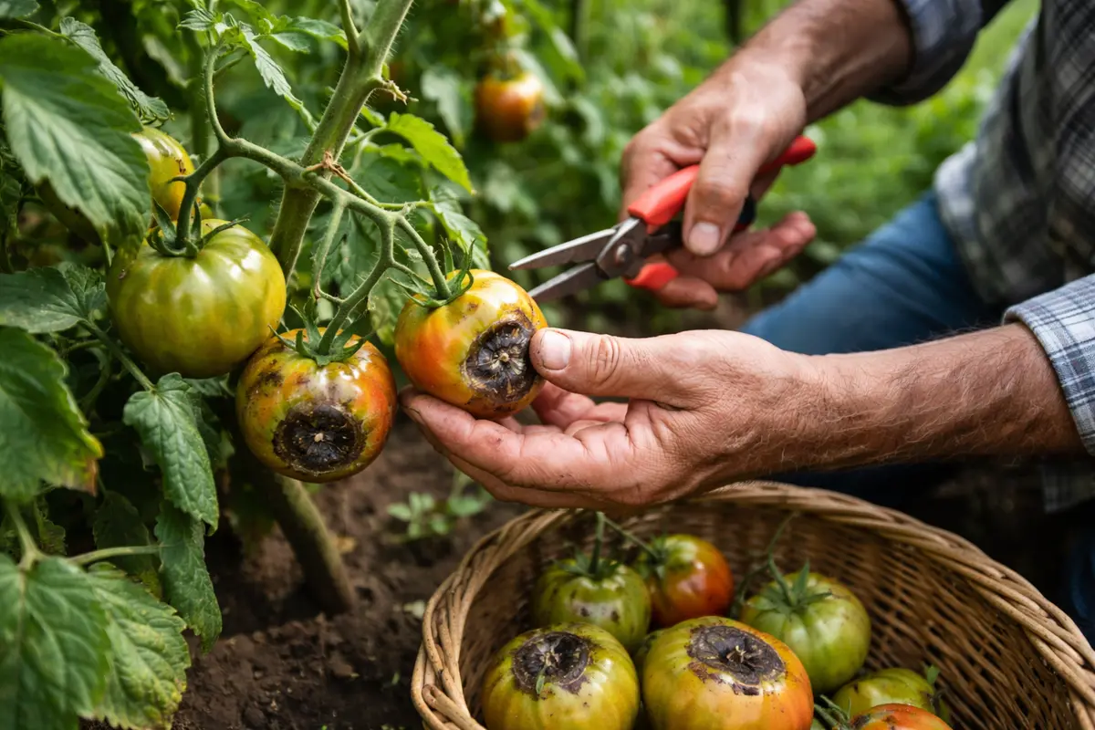 how to treat blossom end rot on tomatoes remove affected tomatoes immediately