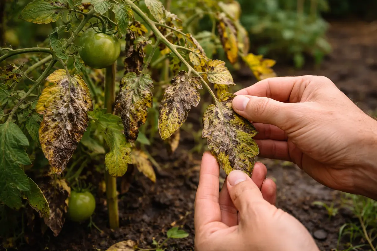how to treat brown patches on with damaged foliage in outdoor soil