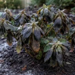 how to treat drooping azaleas after with cold-damaged leaves in the garden