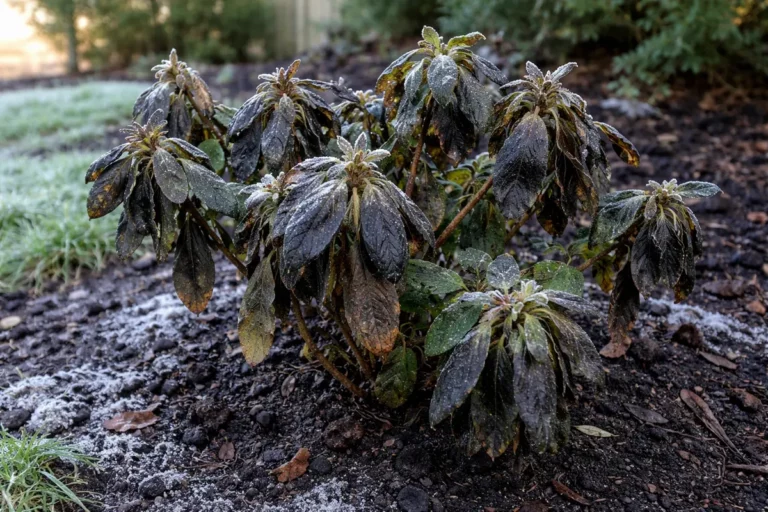 how to treat drooping azaleas after with cold-damaged leaves in the garden