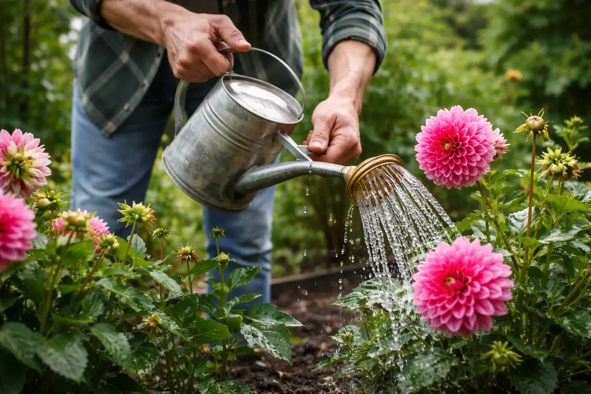 how to treat fungal infections on water dahlias carefully to prevent overwatering