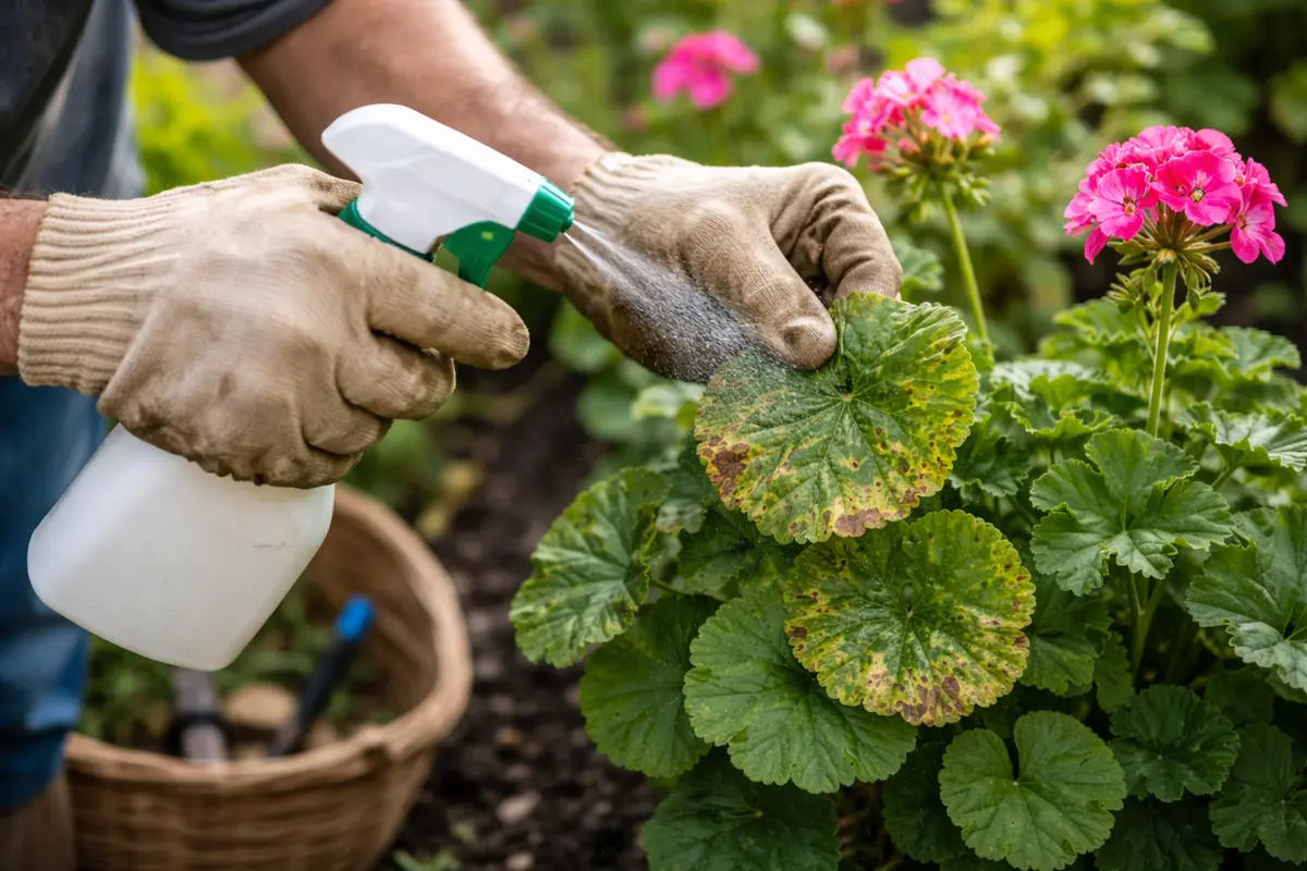 how to treat fungal infections on treat fungal spots on geranium leaves