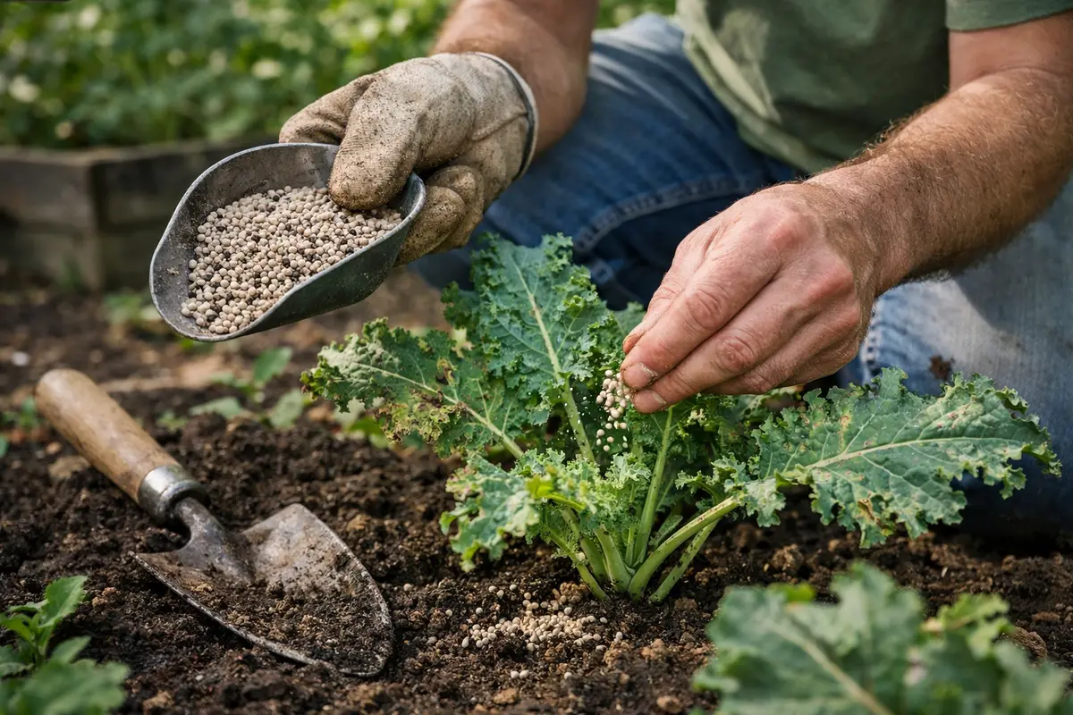 how to treat fungal spots on apply nutrients to support kale recovery