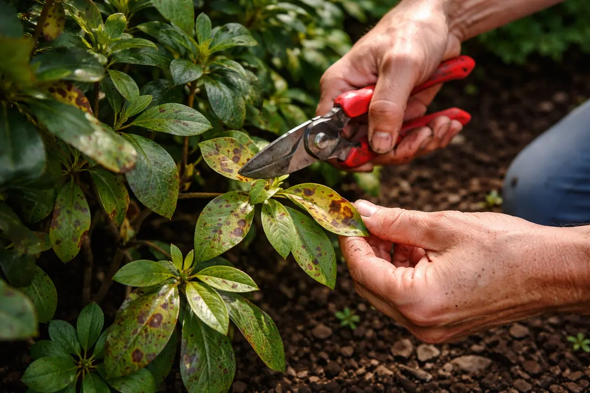 how to treat fungal spots cut off fungal spots on azalea leaves