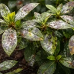 how to treat fungal spots on with fungal patches visible on foliage
