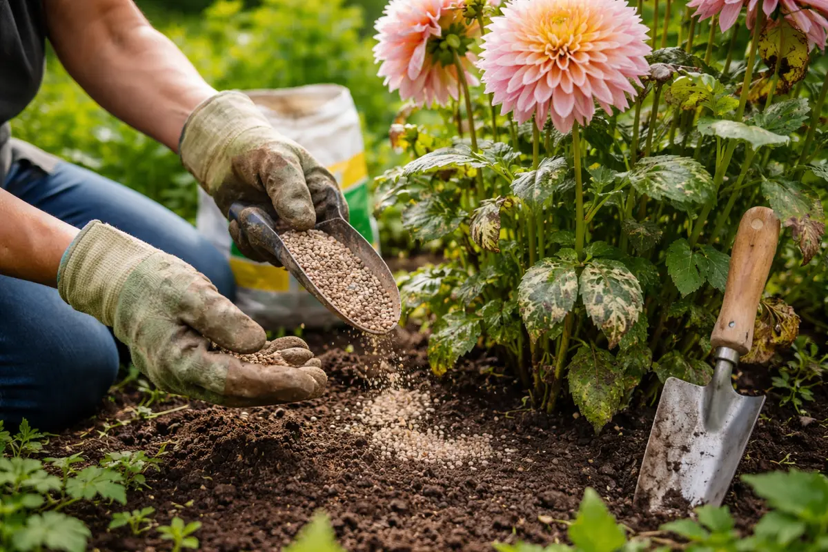 how to treat fungus on dahlias after revive dahlias with nutrient-rich fertilizer