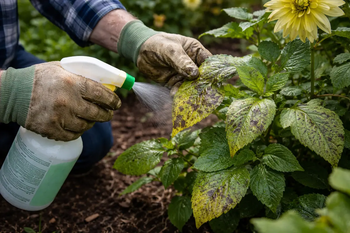 how to treat fungus on dahlias after treat infected dahlia foliage immediately