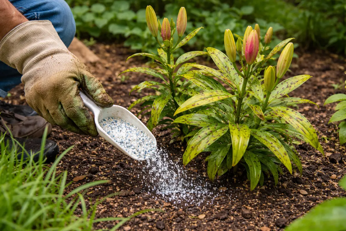 how to treat fungus on fertilize lilies to recoup from fungal stress