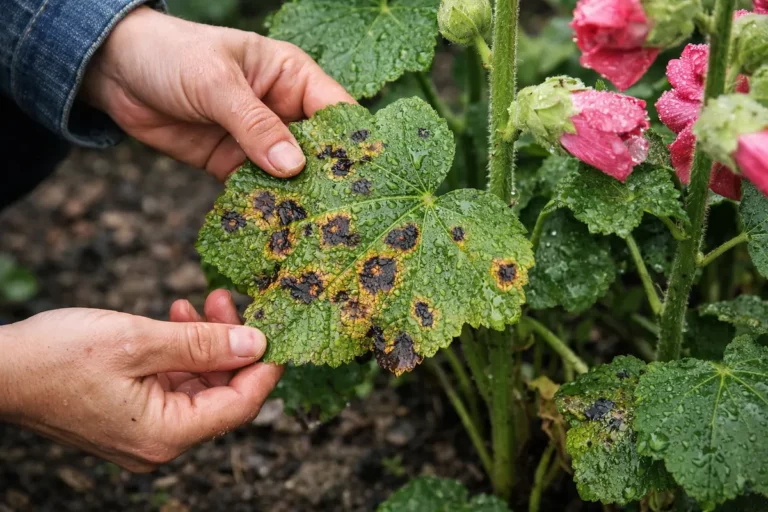 how to treat leaf spots on with damaged foliage in outdoor soil