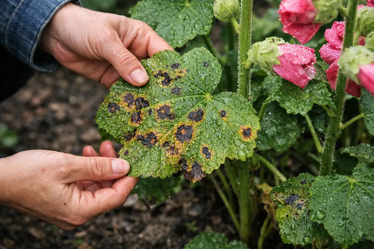 how to treat leaf spots on with damaged foliage in outdoor soil