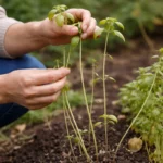 how to treat leggy growth in with damaged foliage in outdoor soil