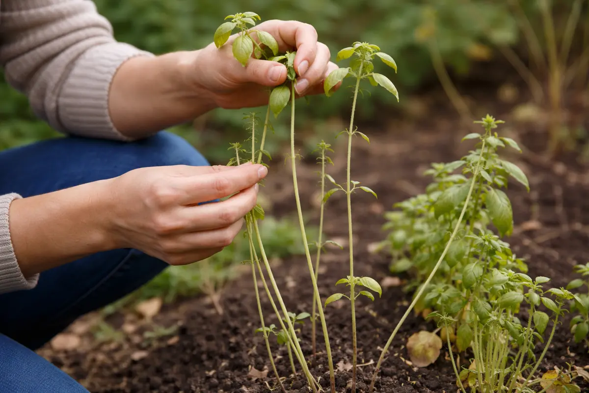 how to treat leggy growth in with damaged foliage in outdoor soil
