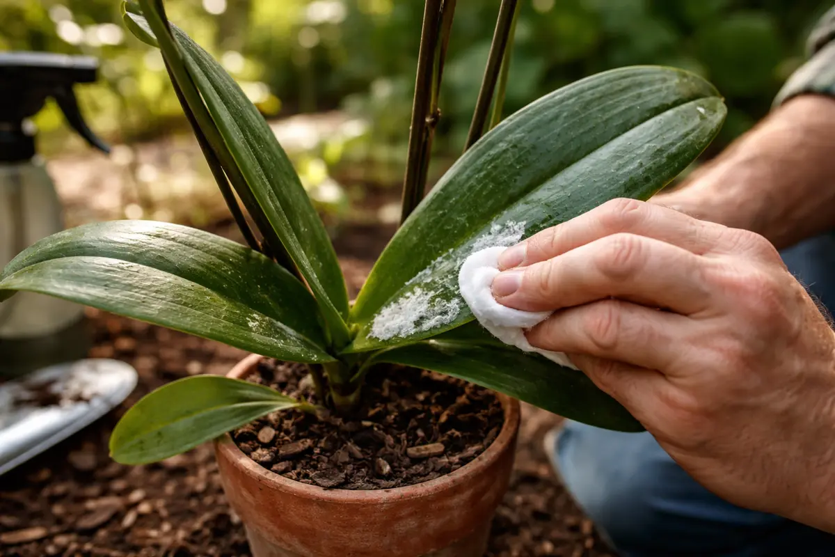 how to treat mold on orchids scrape mold off orchid leaves immediately