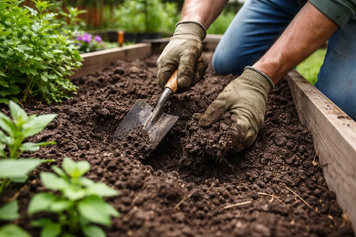how to treat poor drainage in dig out compacted soil in beds