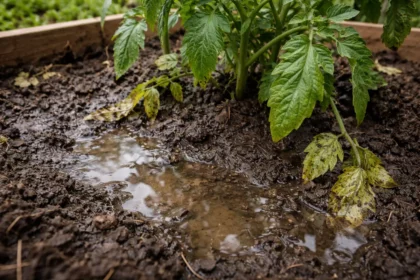 how to treat poor drainage in with wet soil around the base