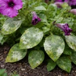 how to treat powdery mildew on with fungal patches visible on foliage