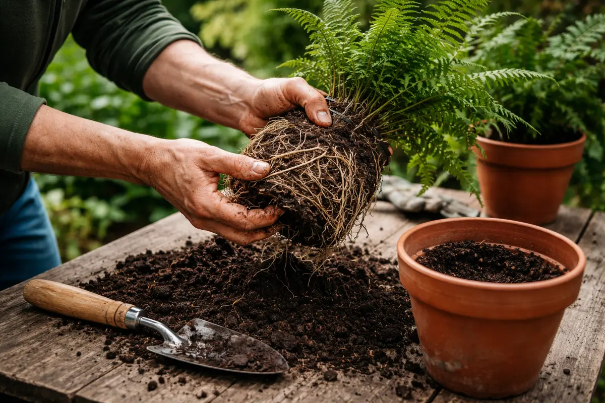 how to treat root bound conditions in repot root bound ferns immediately