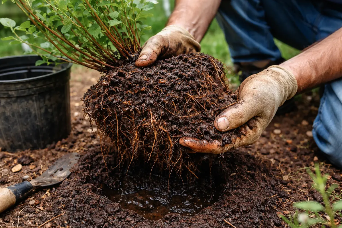how to treat root rot in inspect blueberry roots for excess moisture