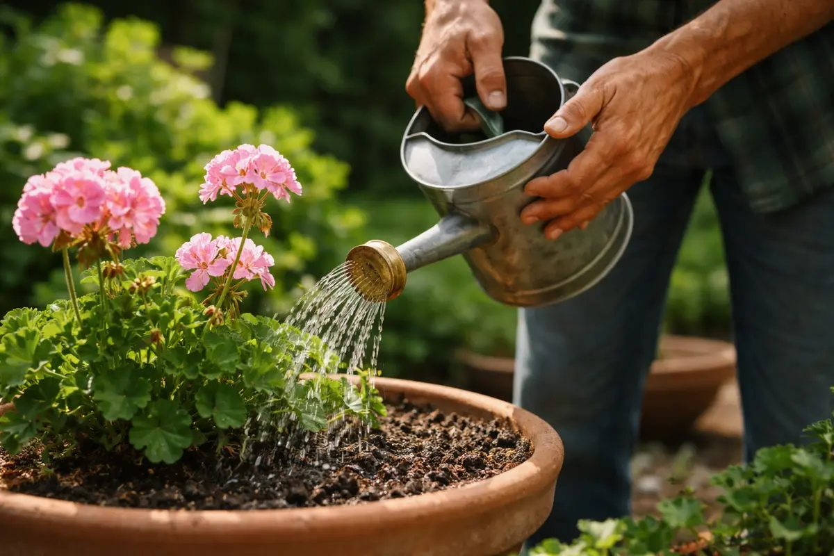 how to treat root rot in water geraniums sparingly to avoid rot