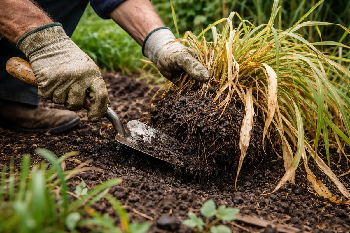 how to treat root rot in dig out grasses with wilting leaves