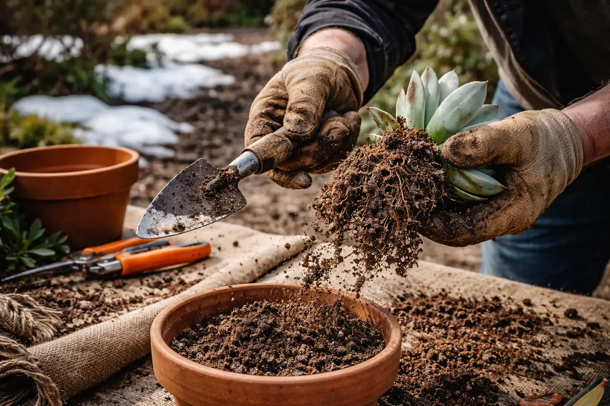 how to treat root rot in remove excess soil from affected succulents