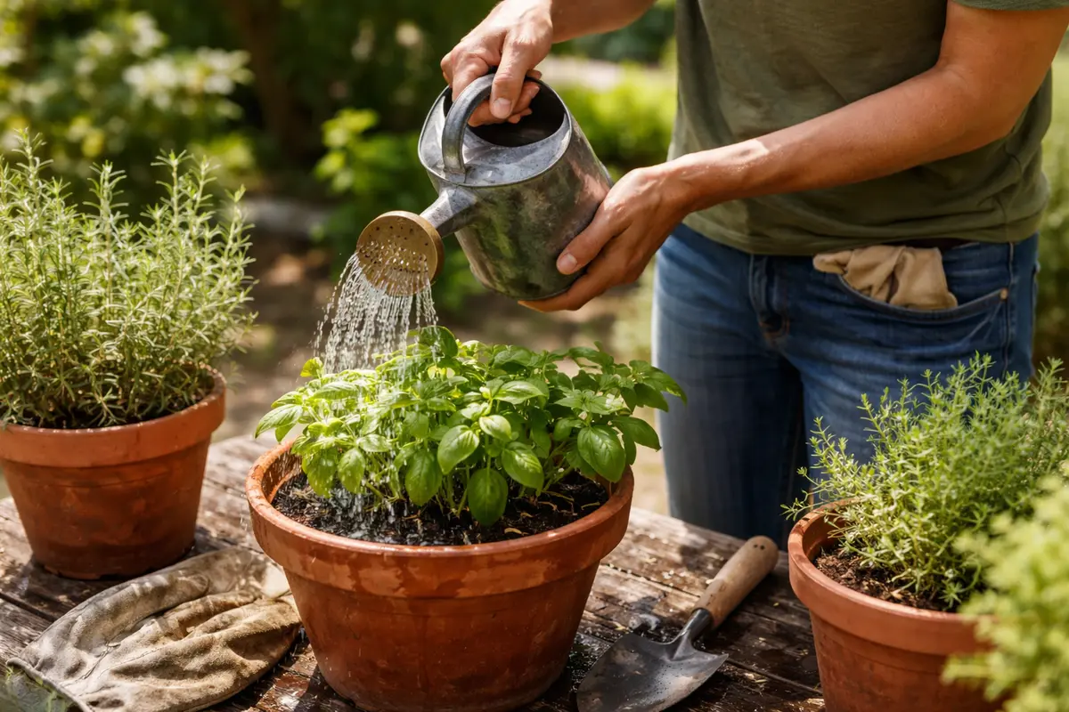 how to treat root rot water potted herbs wisely in hot weather