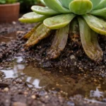 how to treat root rot in with wet soil around the base
