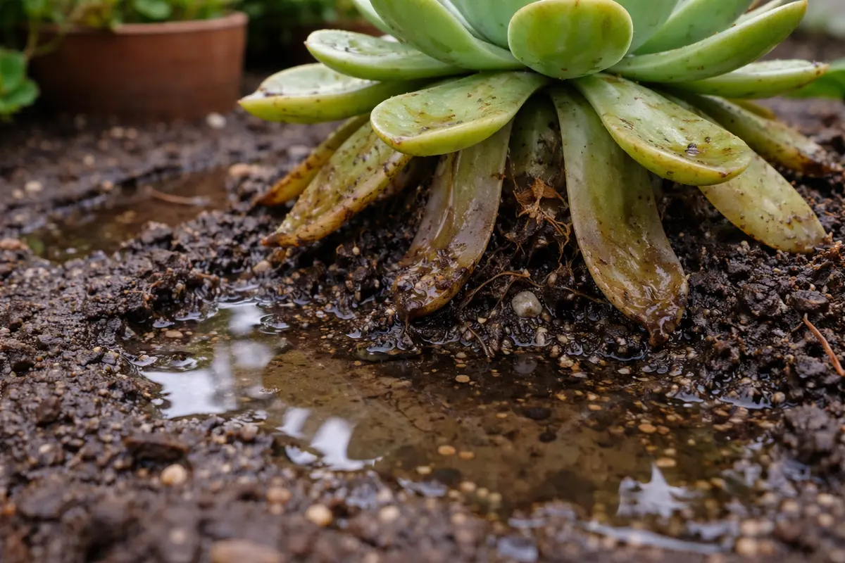 how to treat root rot in with wet soil around the base