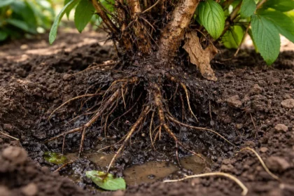 how to treat root rot in with unhealthy roots showing in soil