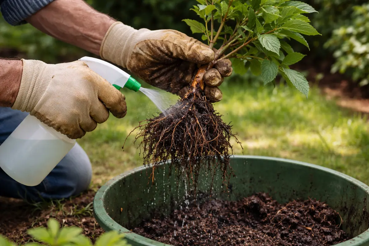 how to treat root rot in treat viburnum roots with fungicide solution