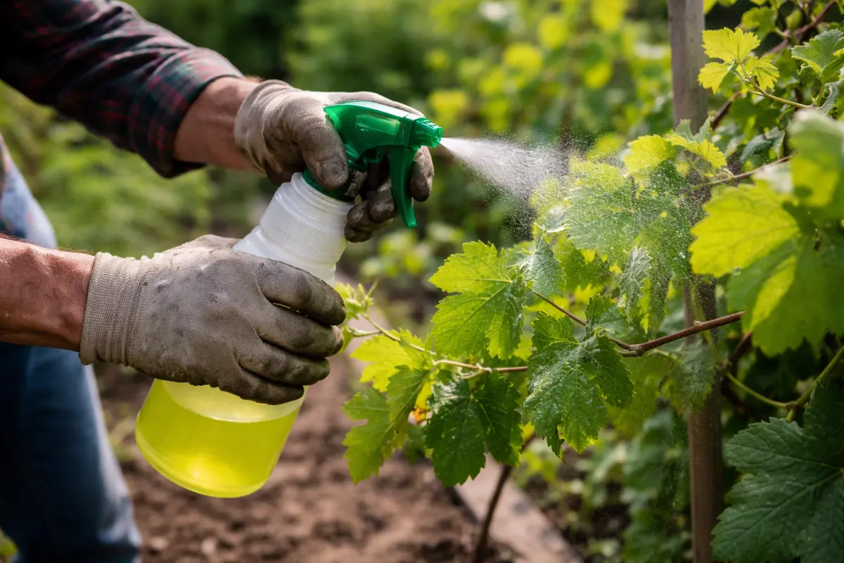 how to treat spider mites spray affected grape vines with neem oil