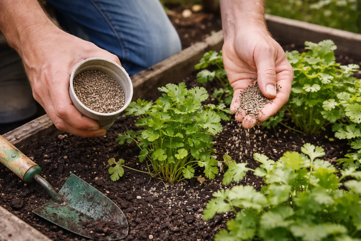 how to treat stunted growth feed cilantro with nutrients for stunted growth