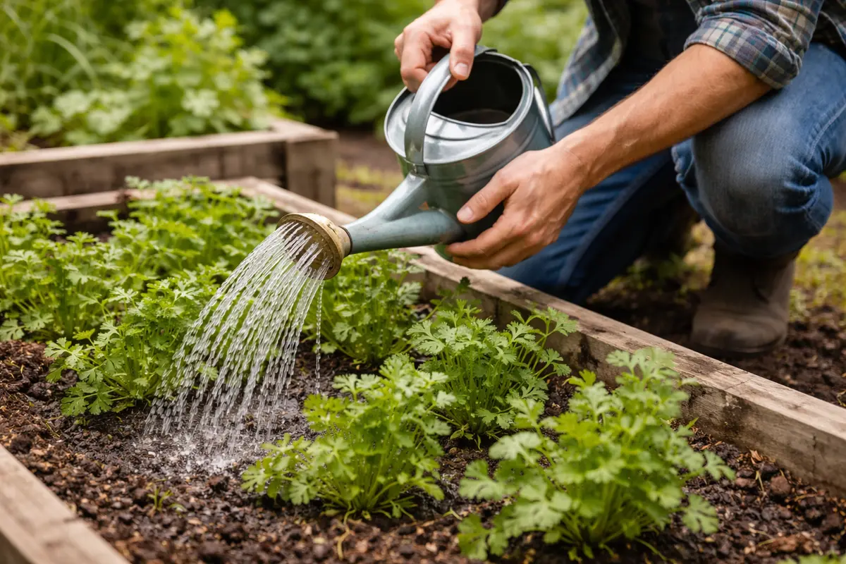 how to treat stunted growth water cilantro regularly to prevent future issues