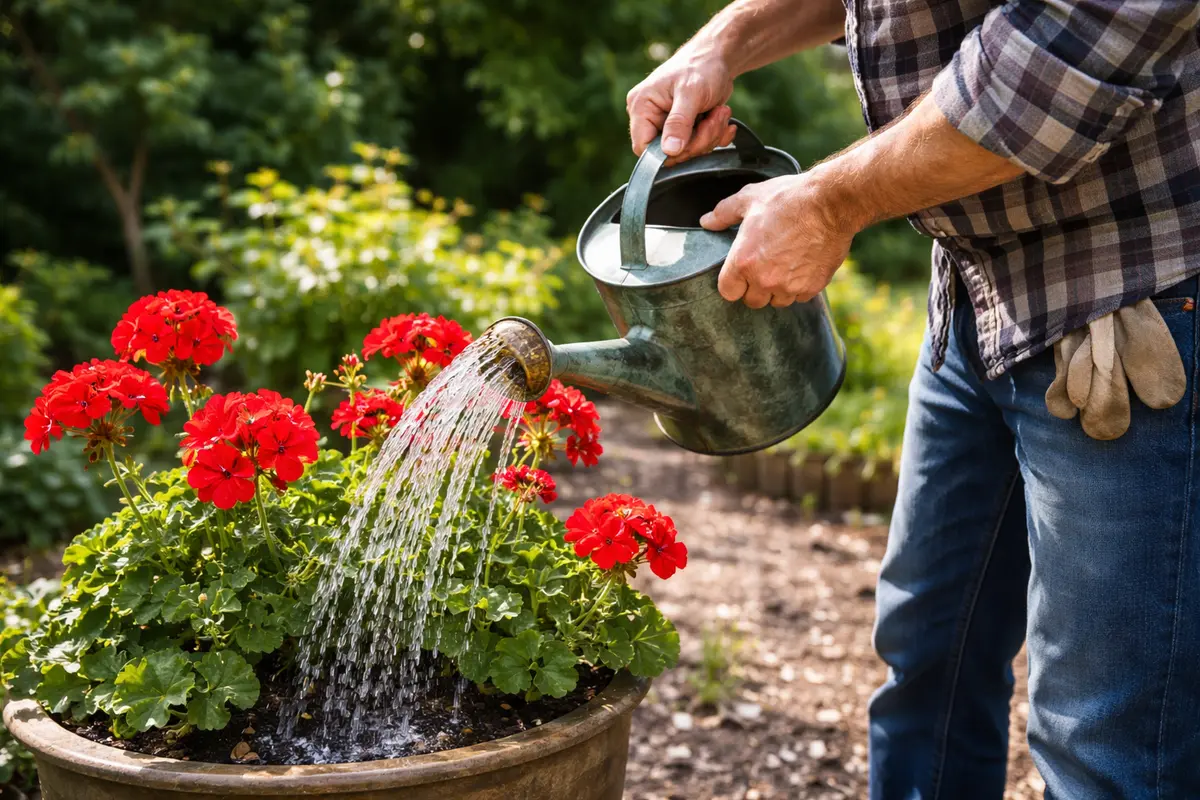 how to treat stunted growth in water geraniums deeply to encourage growth