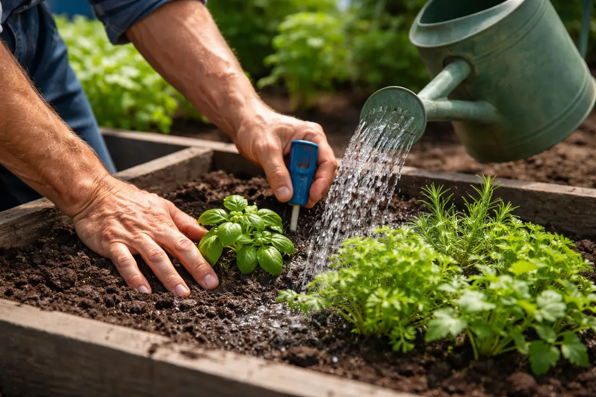 how to treat stunted growth in herbs adjust soil moisture levels quickly