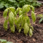 how to treat stunted growth in wilting visibly in real garden soil