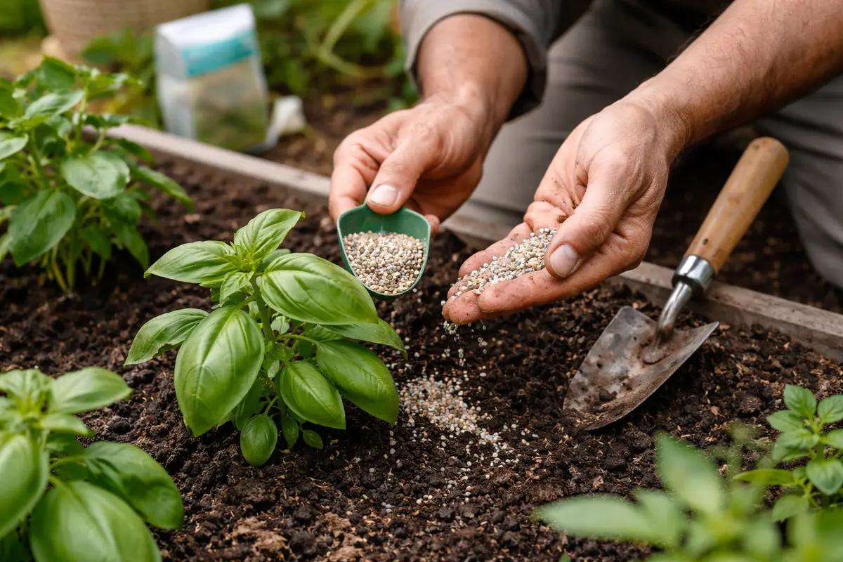 how to treat stunted growth in herbs revive basil with balanced fertilizer