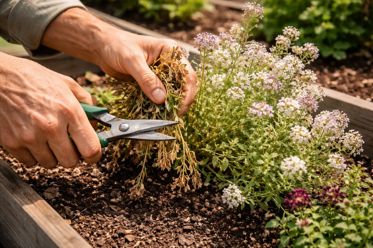 how to treat wilting alyssum in raised trim wilting alyssum stems immediately