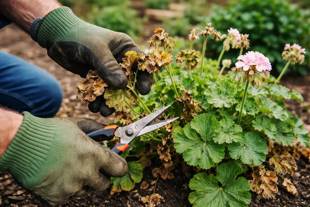 how to treat wilting geraniums after frost trim wilting geranium leaves promptly