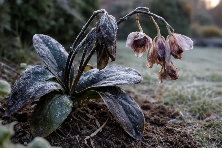how to treat wilting orchids during with cold-damaged leaves in the garden
