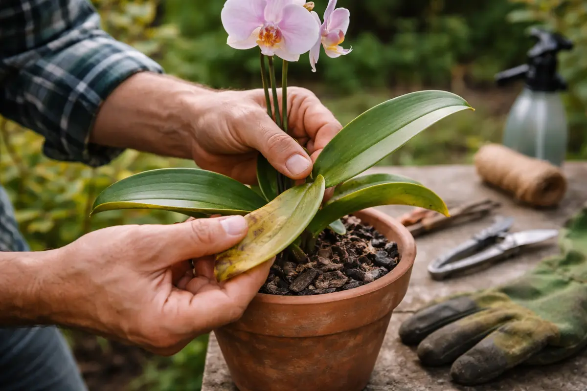 how to treat wilting orchids during inspect orchid leaves for wilting signs