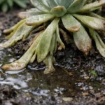 how to treat wilting succulents after with wet soil around the base