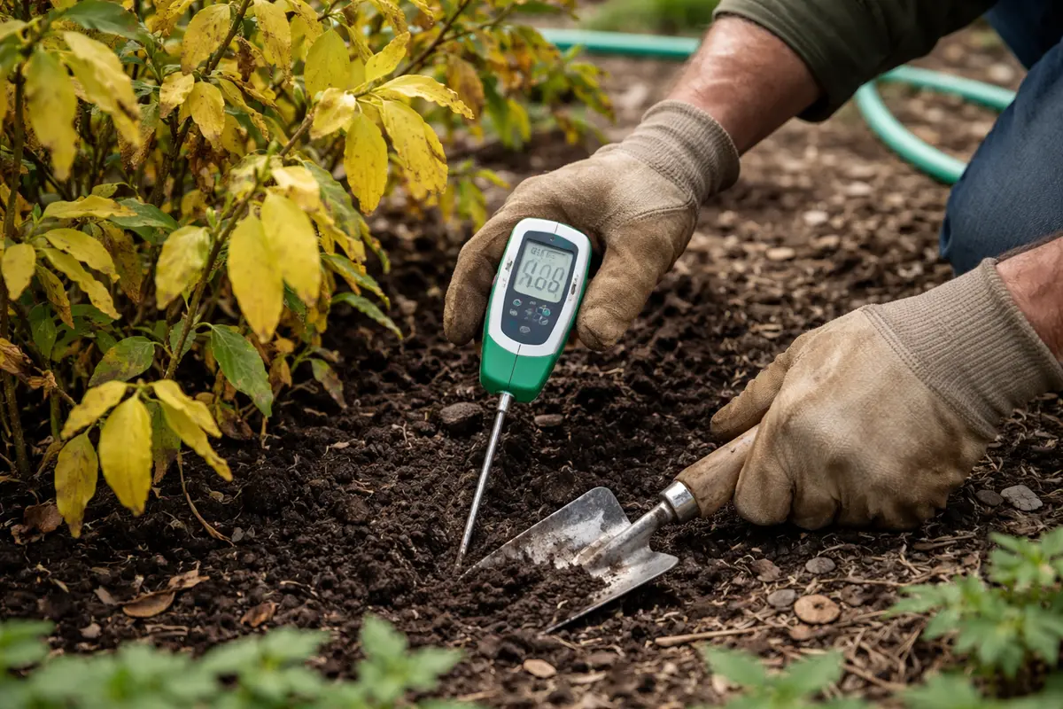 how to treat yellowing leaves test soil ph for yellowing forsythia leaves