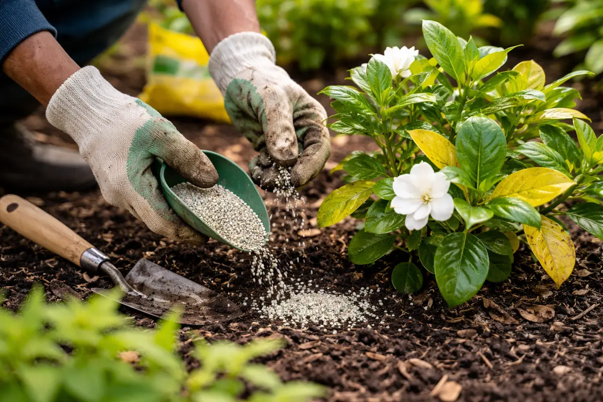 how to treat yellowing leaves on fertilize gardenias to recover from stress