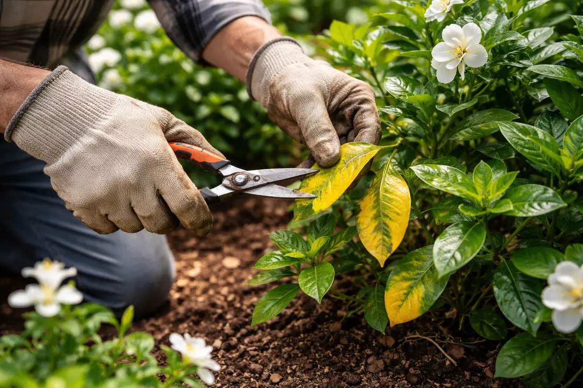 how to treat yellowing leaves on gardenias trim yellowing gardenia leaves promptly