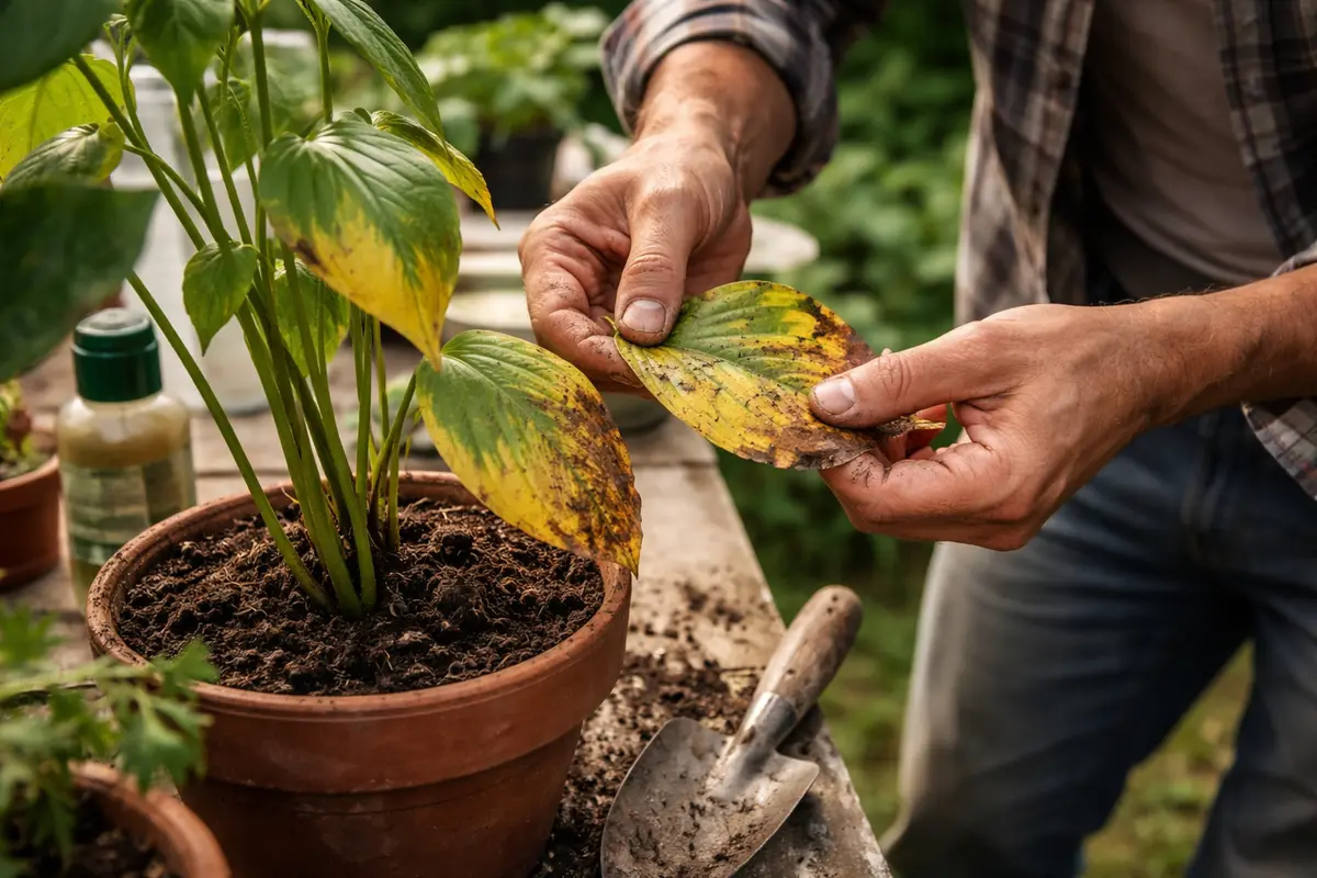 how to treat yellowing leaves on inspect affected leaves for nutrient burn