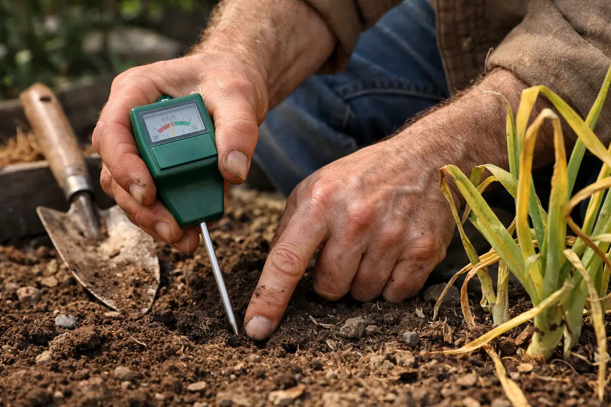 how to treat yellowing leaves test soil moisture before treating for drought