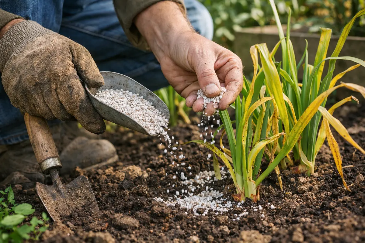 how to treat yellowing leaves on shallots fertilize shallots to aid recovery