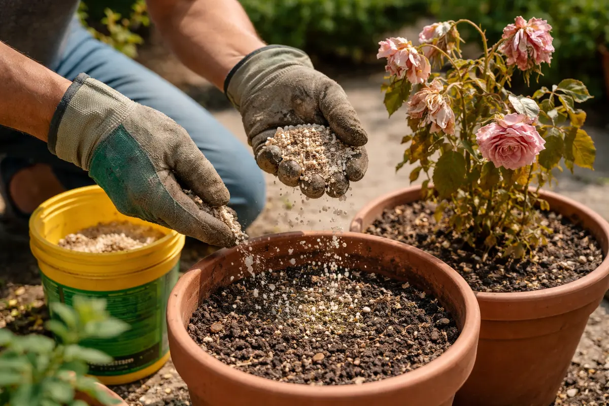 treating wilted roses in pots during a feed reviving roses with nutrients